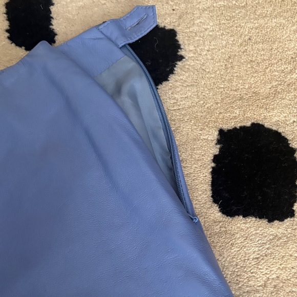 Dana Buchman Light Blue Leather pants size 14-16 - Picture 4 of 5